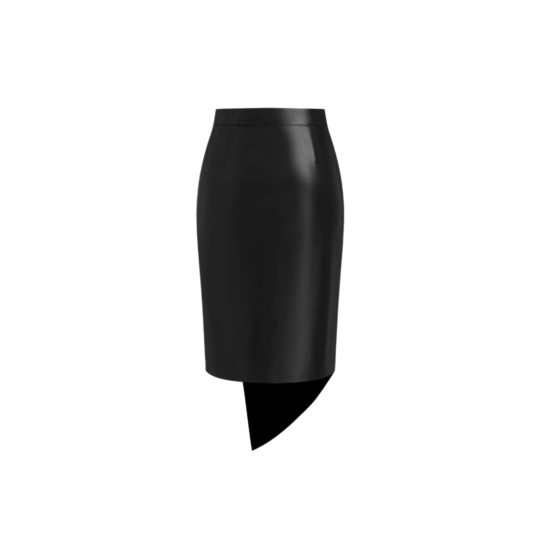 High-Waist Lederrock Noelia – mit Schlitz