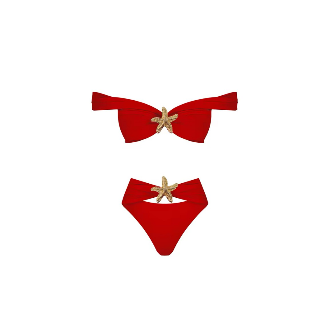 Coralia Sunset – Dreiteiliges Beachwear-Set
