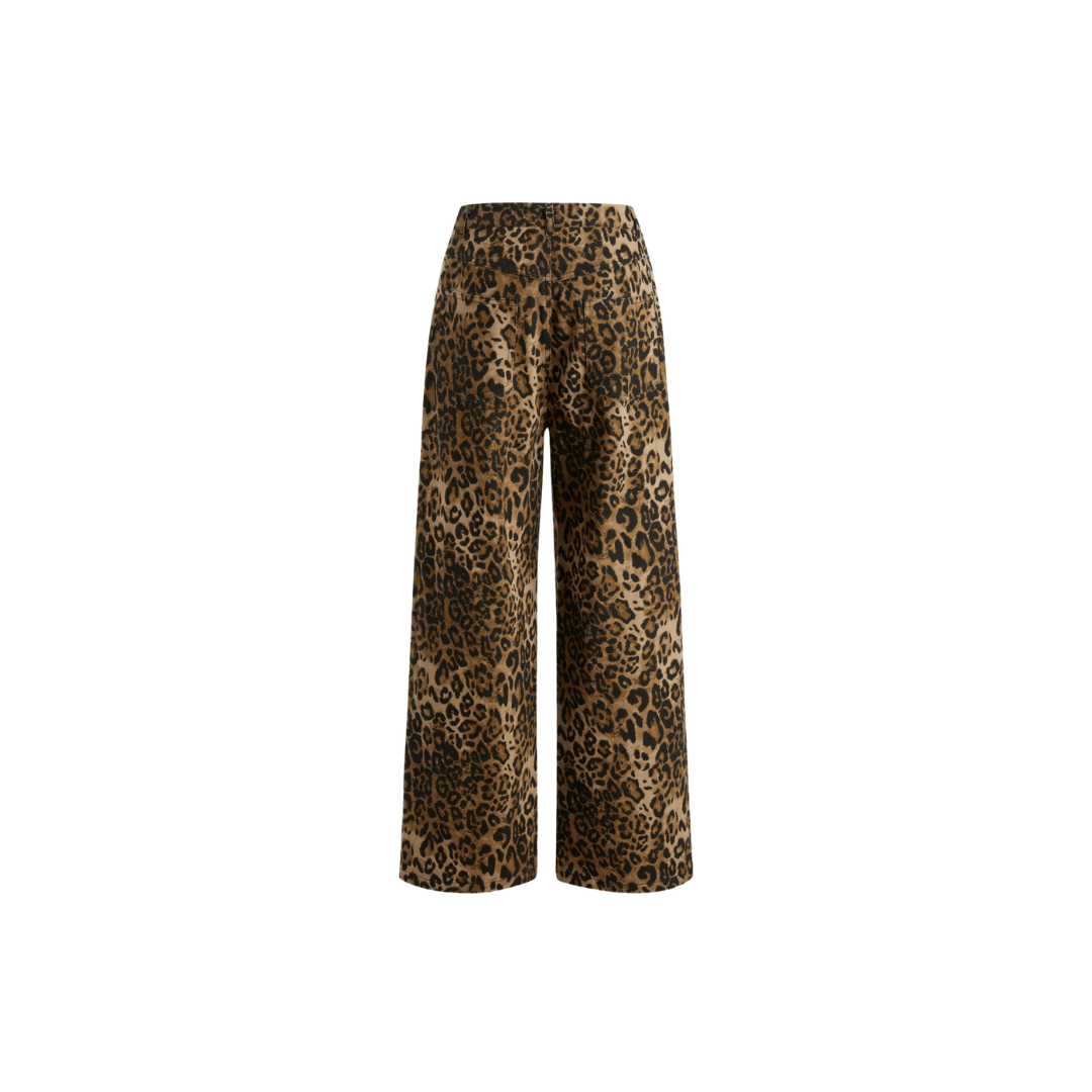 Leopard High-Waist Jeans