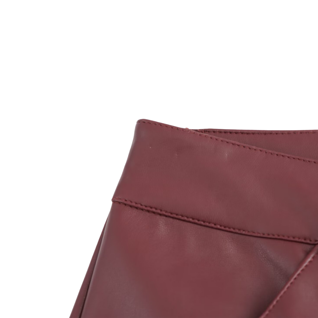 Kunstlederhose Burgundy Red