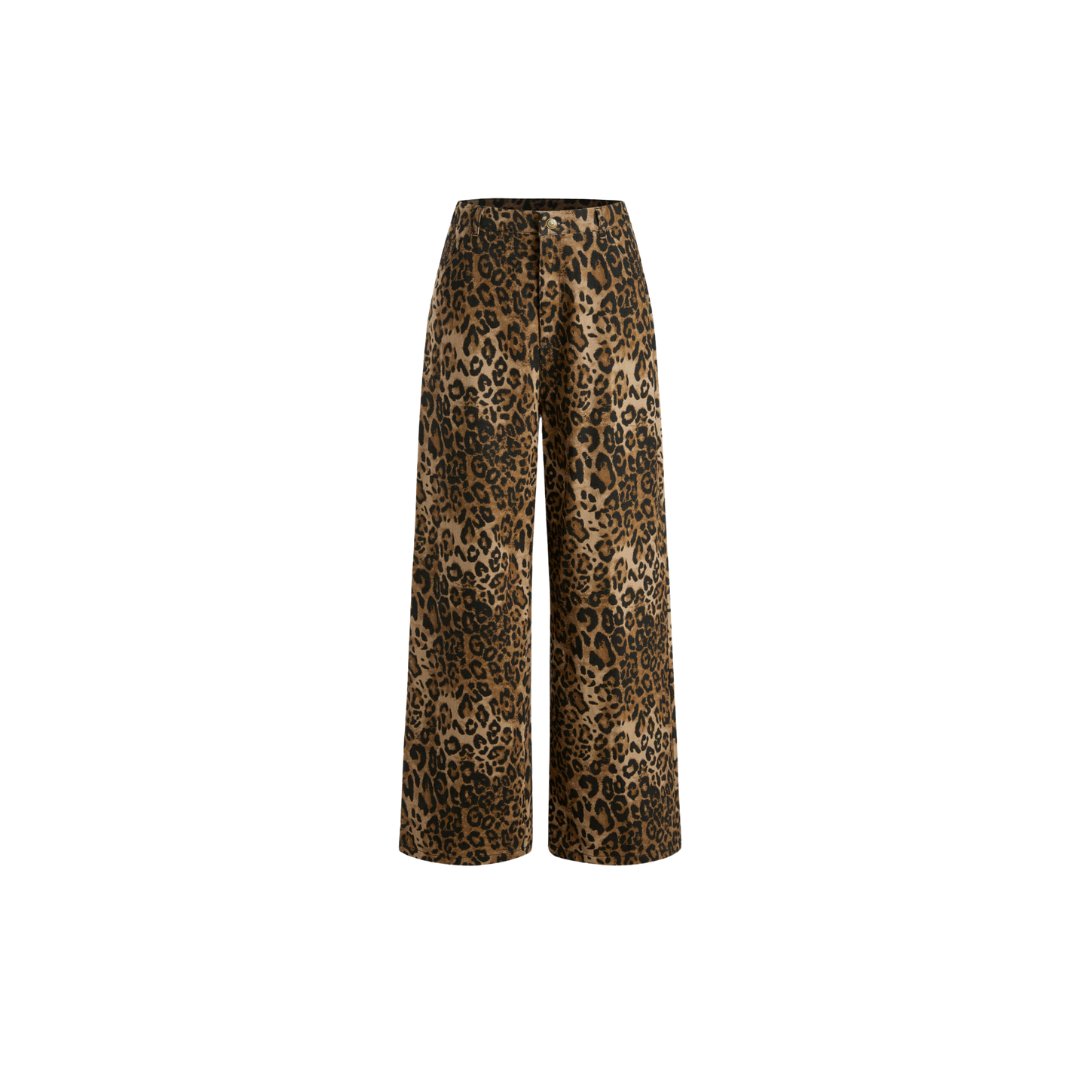 Leopard High-Waist Jeans
