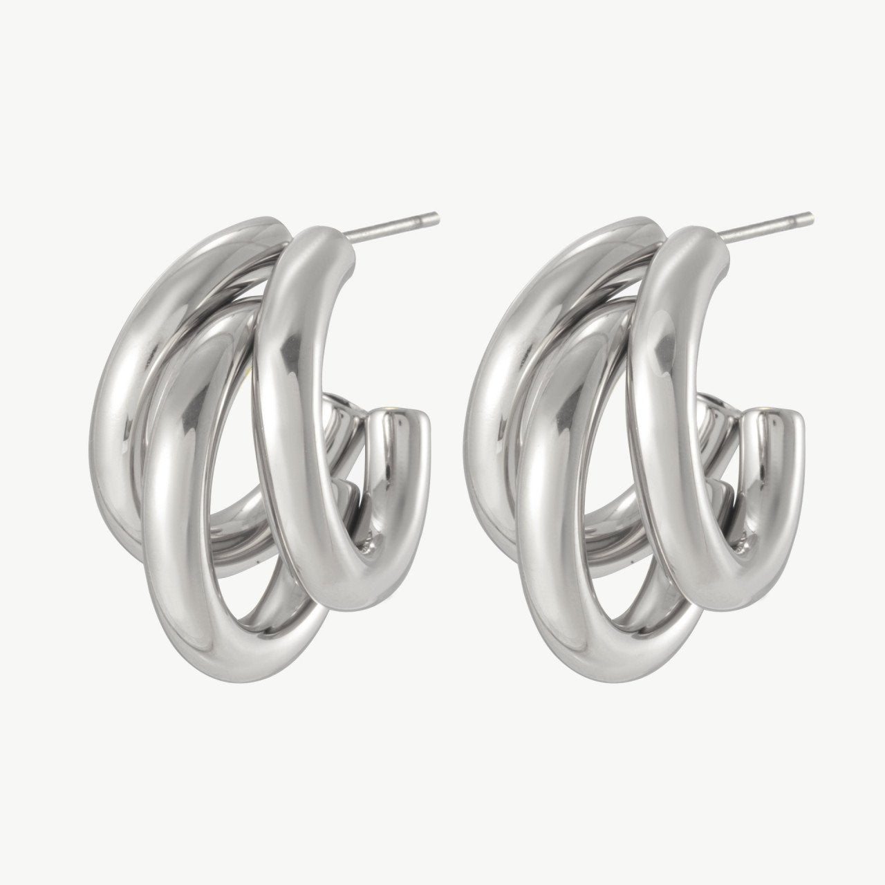 Luxuriöse Silber-Ohrringe aus Edelstahl