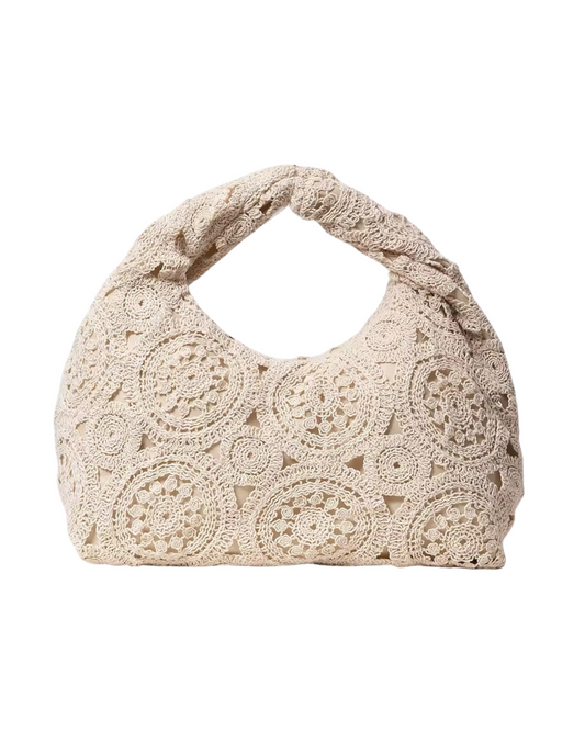 Kleine Boho Handtasche  in beige 