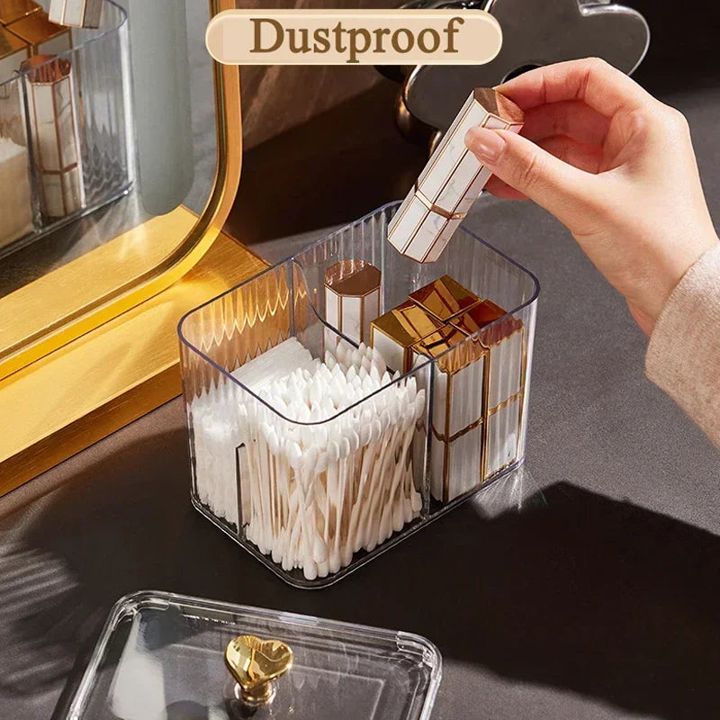 Transparente Acryl Wattestäbchen Aufbewahrungsbox mit Deckel – Kosmetik Organizer für Badezimmer