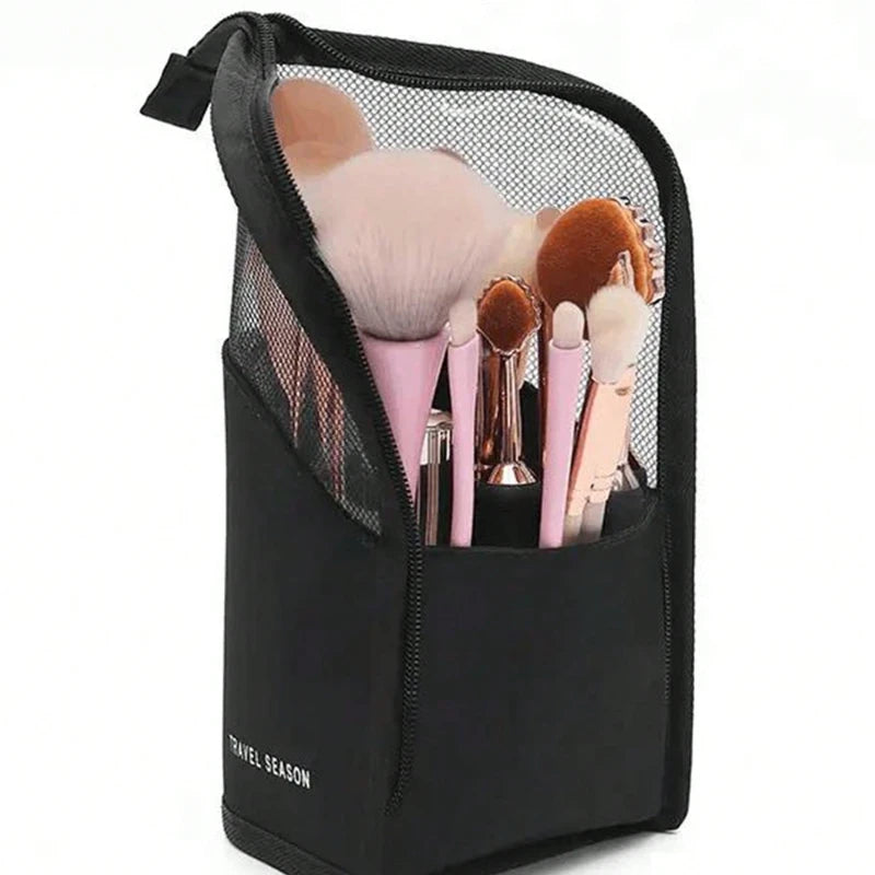 Tragbare Make-up Pinsel Tasche mit Reißverschluss für Reisen, kosmetische Pinsel-Aufbewahrung